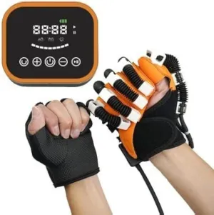 Portable Rehabilitation Health Machine for Fingers, Multifunction Robot Gloves Stroke Hemip, Hand Function Robotic Gloves, Recovery Finger Device(A,Right Hand M)