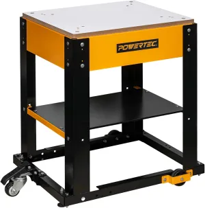 POWERTEC Tool Stand with Wheels, Casters & Melamine MDF Table Top, Power Tool Stand for Miter Saw, Drill Press, Belt Sander, Bench Grinder, Band Saw, Scroll Saw, Planer (UT1008V)