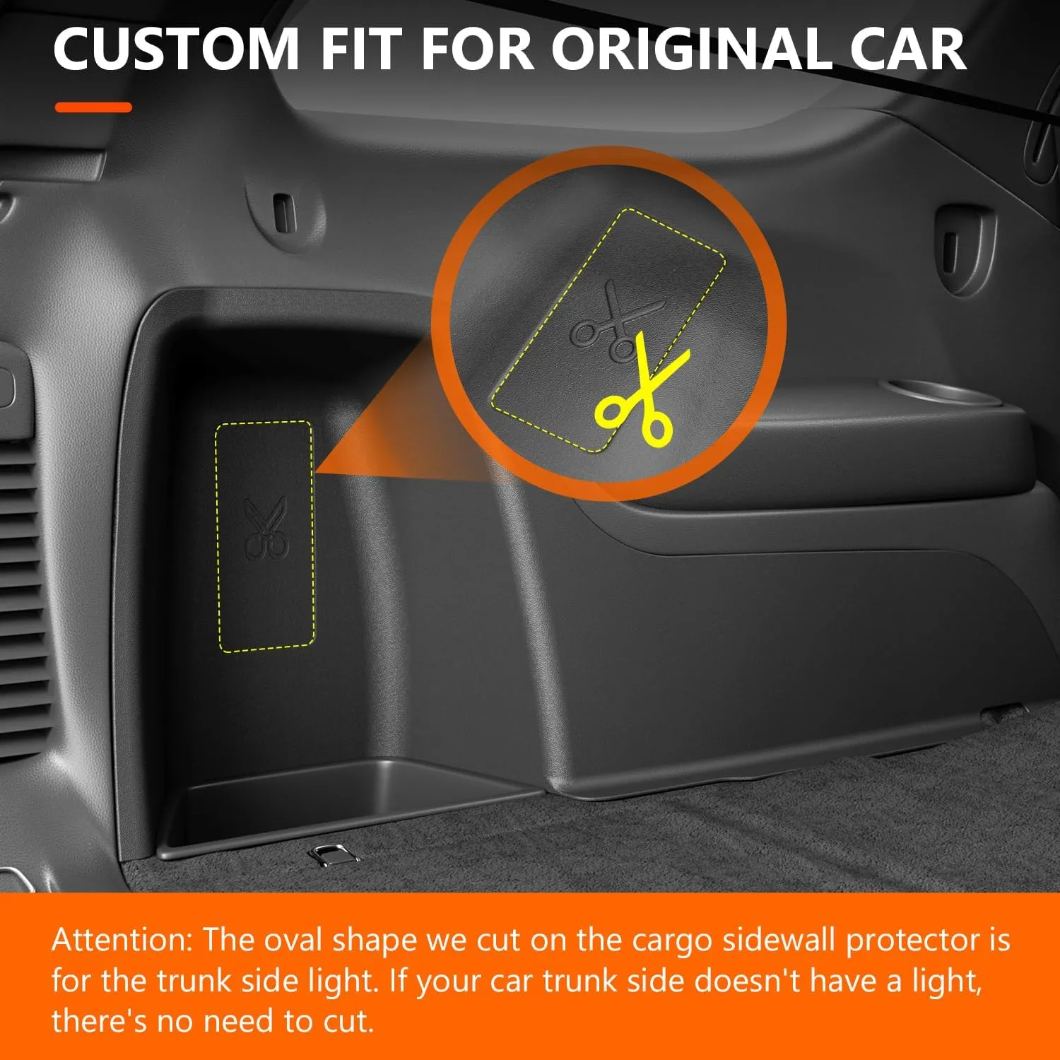 powoq Cargo Sidewall Protector Compatible with 2016-2025 Dodge Durango Trunk Sidewall Protector Mat Replacement for 2016-2025 Dodge Durango Accessories (Side Trunk Mat)