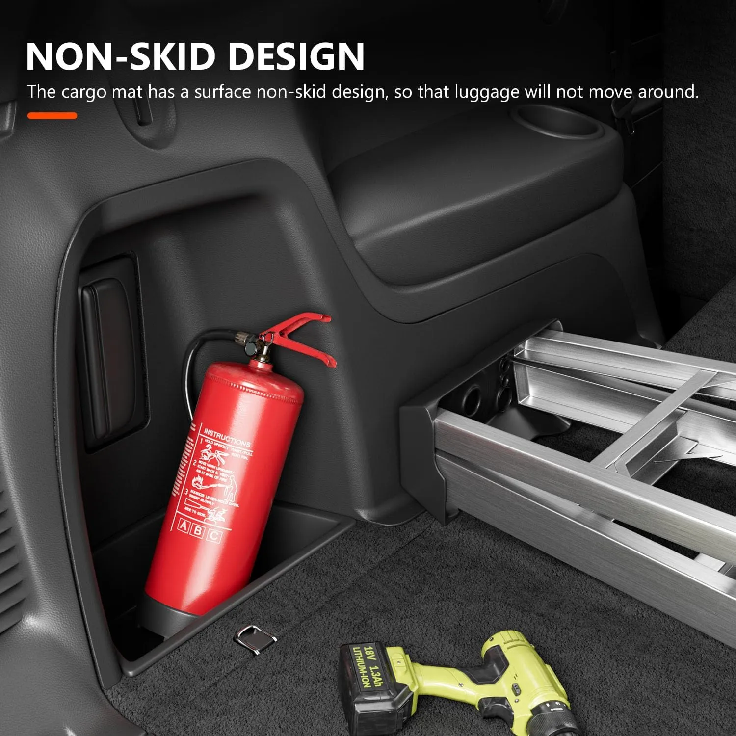 powoq Cargo Sidewall Protector Compatible with 2016-2025 Dodge Durango Trunk Sidewall Protector Mat Replacement for 2016-2025 Dodge Durango Accessories (Side Trunk Mat)