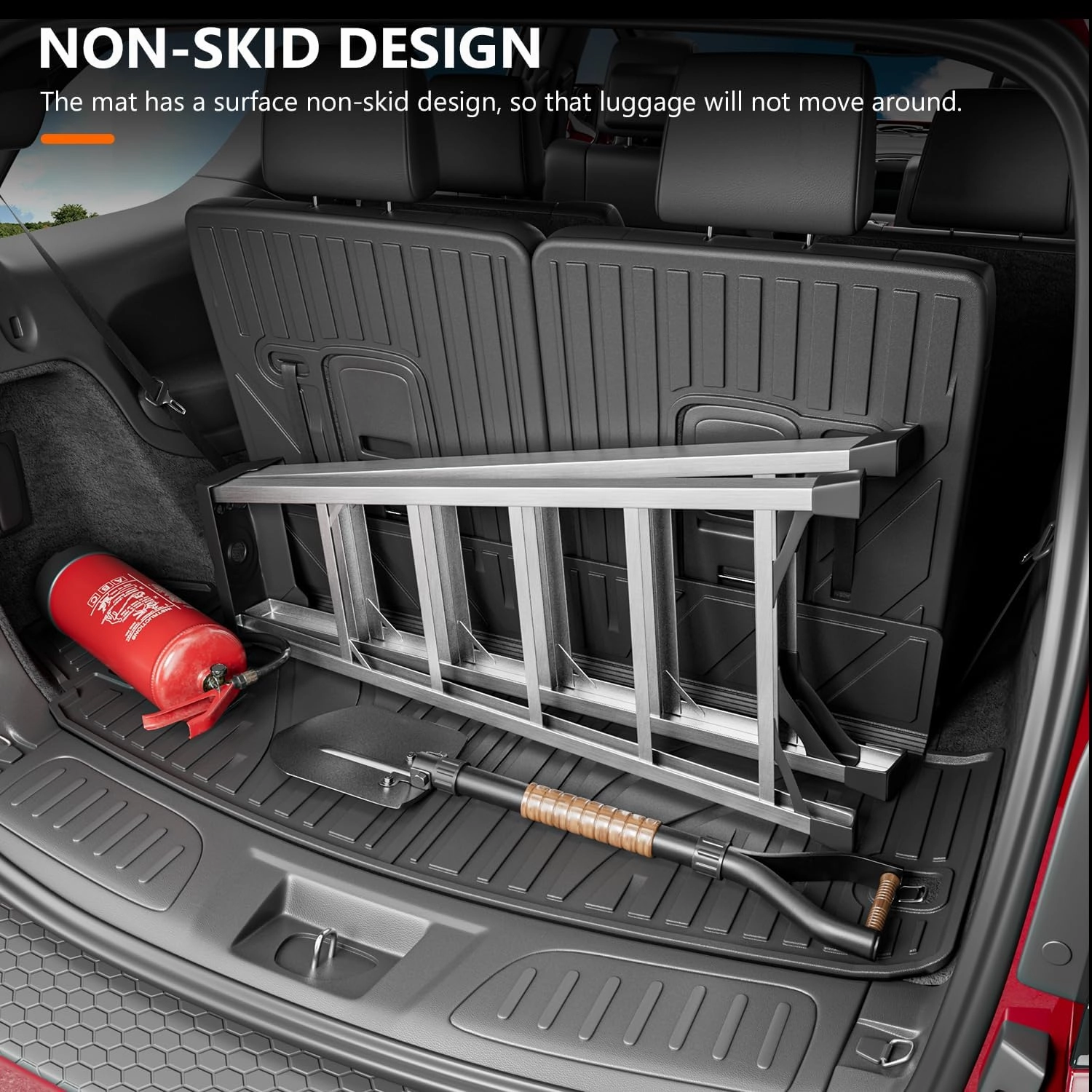 powoq Cargo Mat Compatible with 2016-2025 Dodge Durango 6&7 Seats Trunk Mat 3rd Backrest Mat Replacement for 2016-2025 Dodge Durango Accessories(Trunk Mat 3rd Row Backrest Mat)