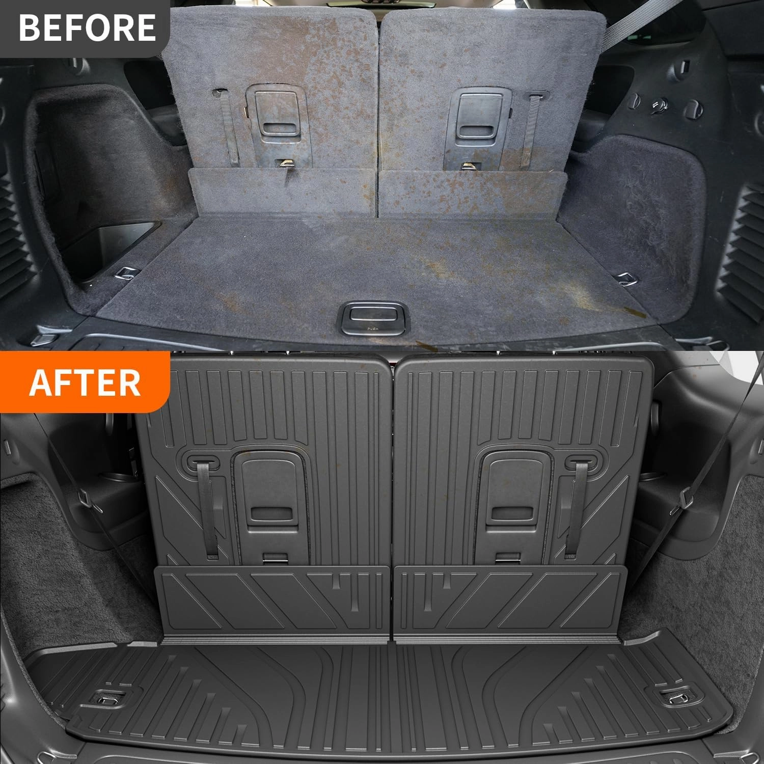 powoq Cargo Mat Compatible with 2016-2025 Dodge Durango 6&7 Seats Trunk Mat 3rd Backrest Mat Replacement for 2016-2025 Dodge Durango Accessories(Trunk Mat 3rd Row Backrest Mat)
