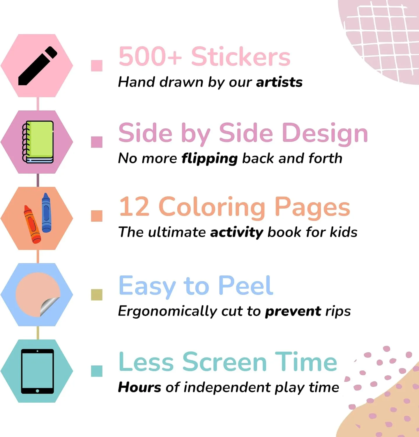 Princess Sticker Book Activity for Kids, A Magical World by Cupkin, Toddler Airplane Travel Essentials, 500  Stickers for Kids 12 Scenes   Coloring Book Pages, Princess Gift, Crafts Ages 2-8