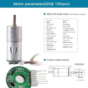 Processional TS300 Shock Absorption Robot Tank Chassis with Suspension Supporting Holder for Arduino Raspberry Pie, RC Tracked Model with 2pcs DC Encoder Motor for STEAM Teaching