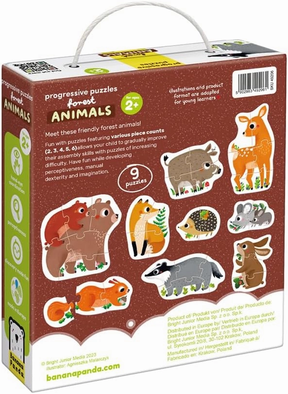 Progressive Puzzles Forest Animals 2  Toddler Puzzle