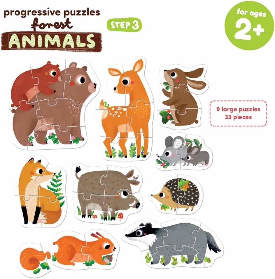 Progressive Puzzles Forest Animals 2  Toddler Puzzle