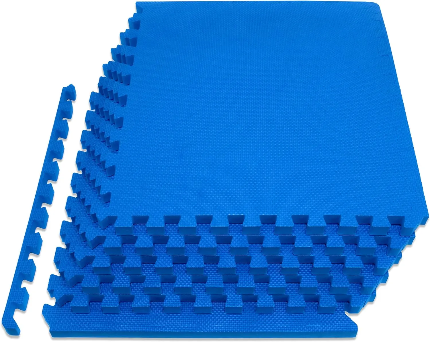 ProsourceFit Extra Thick Puzzle Exercise Mat, EVA Foam Interlocking Tiles for Protective, Cushioned Workout Flooring for Home and Gym Equipment, Black - 3/4 inch - 24 Sq Ft - 6 Tiles
