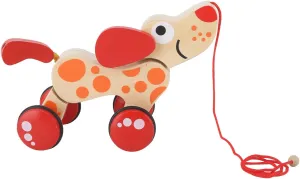 Push Pull Toy Puppy Walk Along Pull Wooden Hound Dog Walk A Long Puppy Wooden Pull Toy for Walking Toddlers (Type 1)