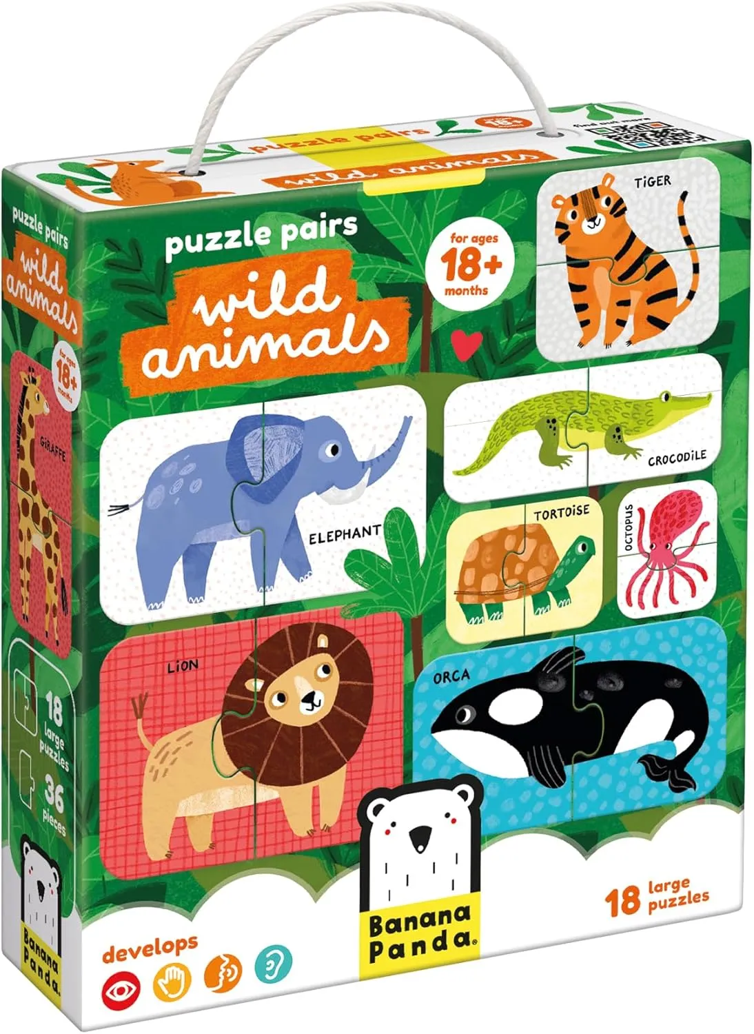 Puzzle Pairs Wild Animals 18m  Toddler Puzzle