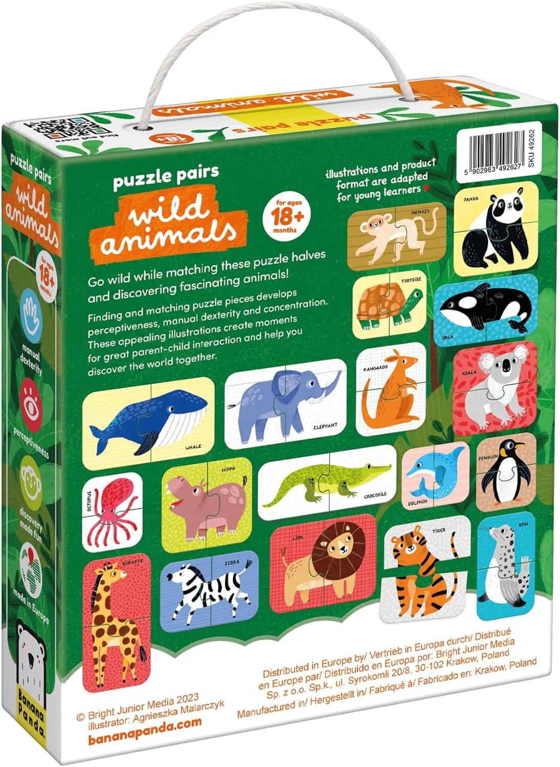 Puzzle Pairs Wild Animals 18m  Toddler Puzzle