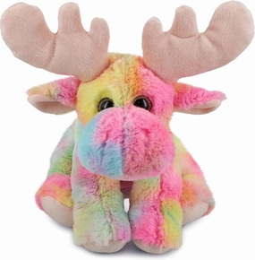 Puzzled DolliBu Rainbow Floppy Moose Stuffed Animal – Soft Huggable Moose Stuffed Toy, Adorable Playtime Wildlife Plush Toy, Cute Cuddle Gifts Toy for Kids – 12 Inch