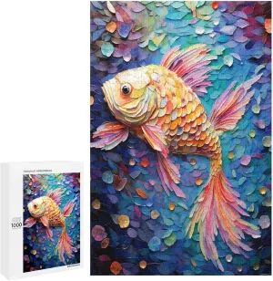 Puzzles for Adults 1000 Pieces - Fish Animal Puzzle Challenging Educational Toys Puzzles Reduced Pressure Gift