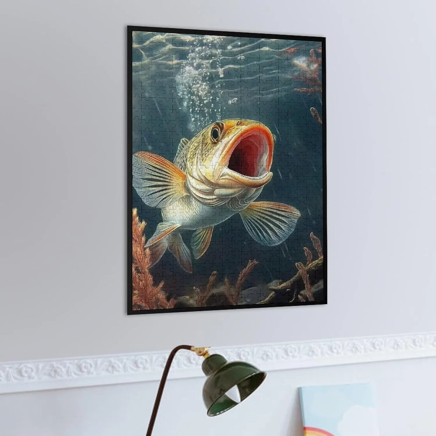 Puzzles for Adults 500 Pieces - Large Mouth Fish Funny Educational Learning Puzzle Toys for Girls and Boys