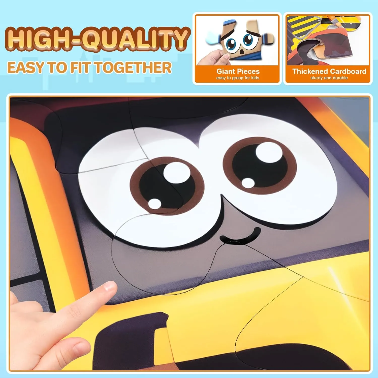 Puzzles for Kids Ages 4-6, Construction Site Jigsaw Puzzles,48 Piece Jumbo Floor Puzzles for Kids Ages 3 4 5 6 7 8, Building Site Educational Toy Gift for Boys Girls Birthday Christmas