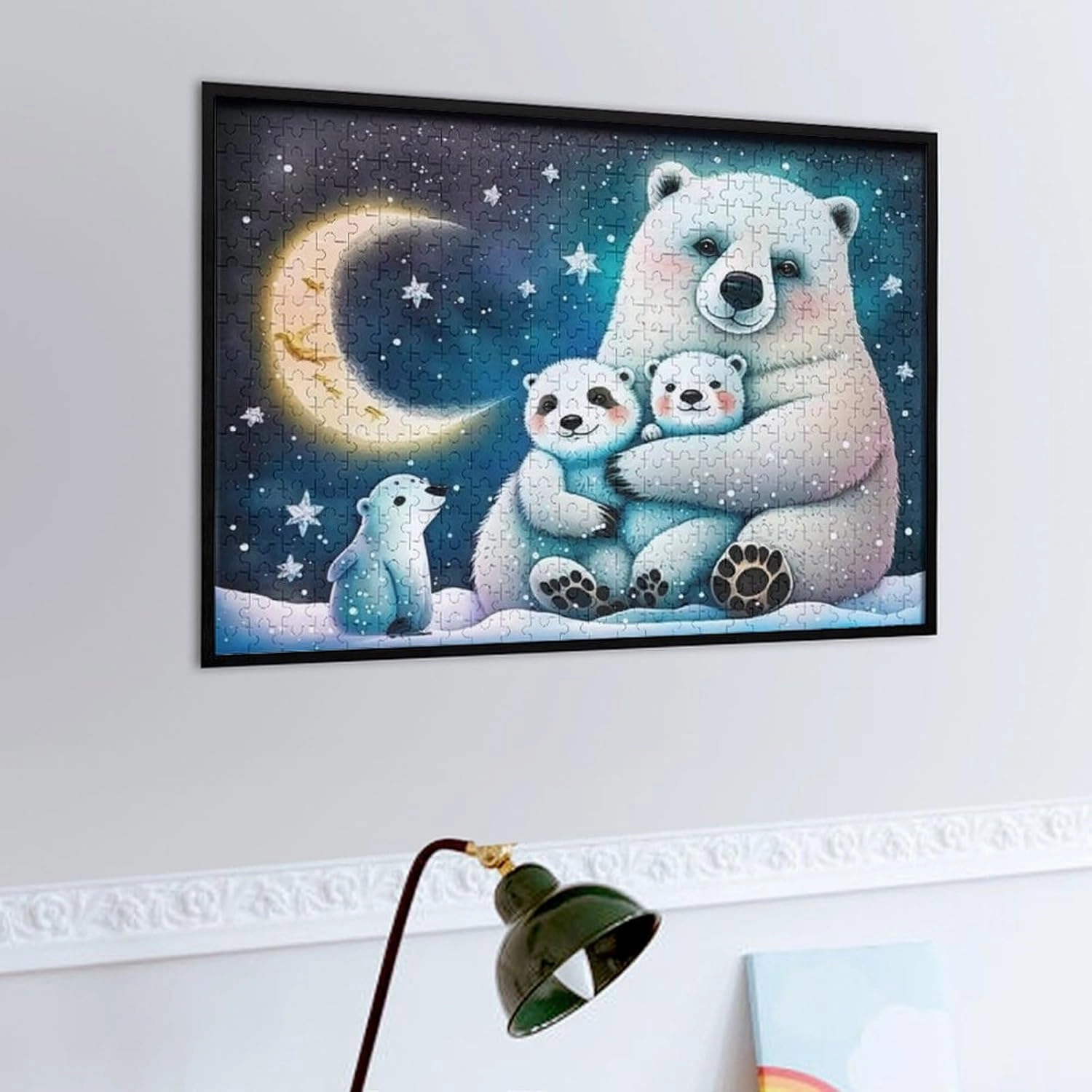Puzzles for Adults 500 Pieces - Polar Bear House Puzzle Christmas Perfect for Relaxation Activity Difficult Challenging Puzzles