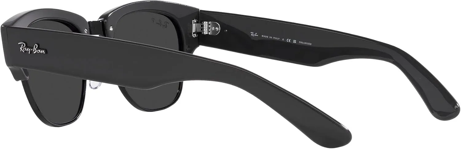 Ray-Ban Unisex Sunglasses Grey On Black Frame, Black Lenses, 50MM