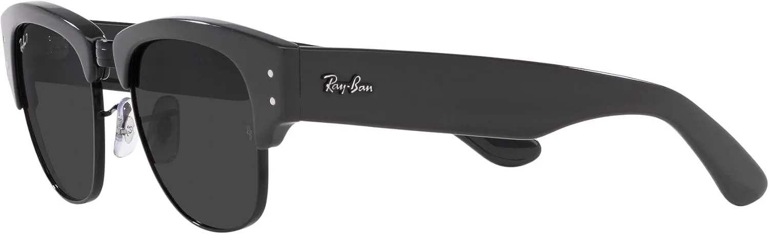 Ray-Ban Unisex Sunglasses Grey On Black Frame, Black Lenses, 50MM