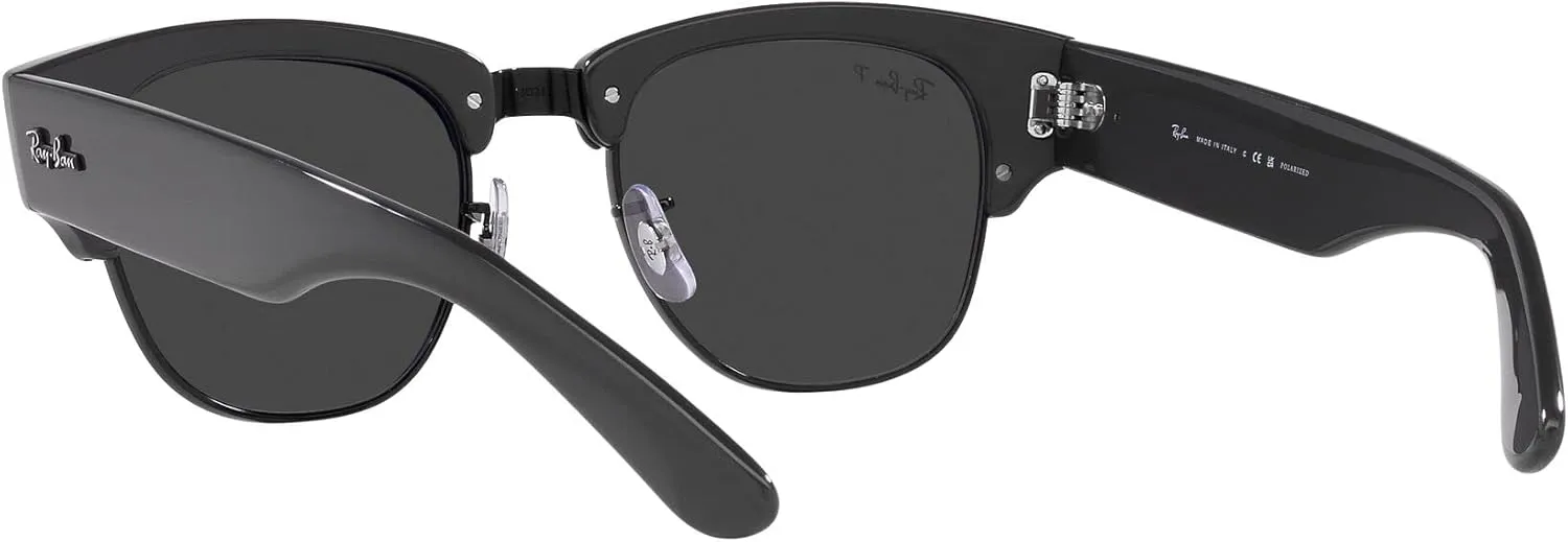 Ray-Ban Unisex Sunglasses Grey On Black Frame, Black Lenses, 50MM