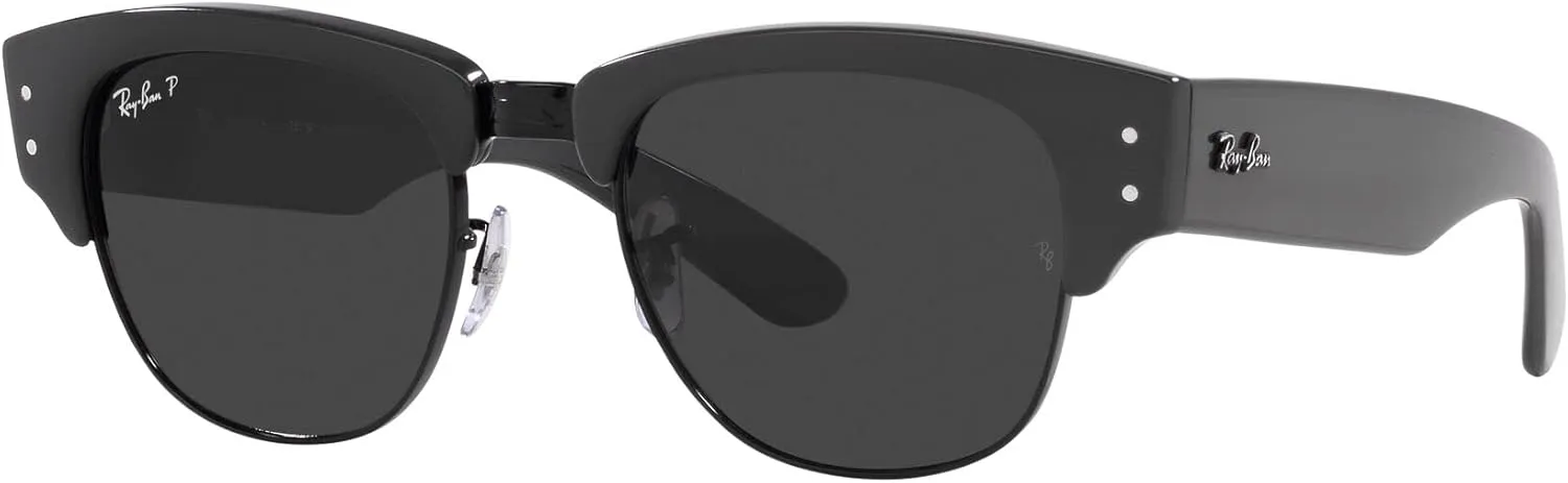Ray-Ban Unisex Sunglasses Grey On Black Frame, Black Lenses, 50MM