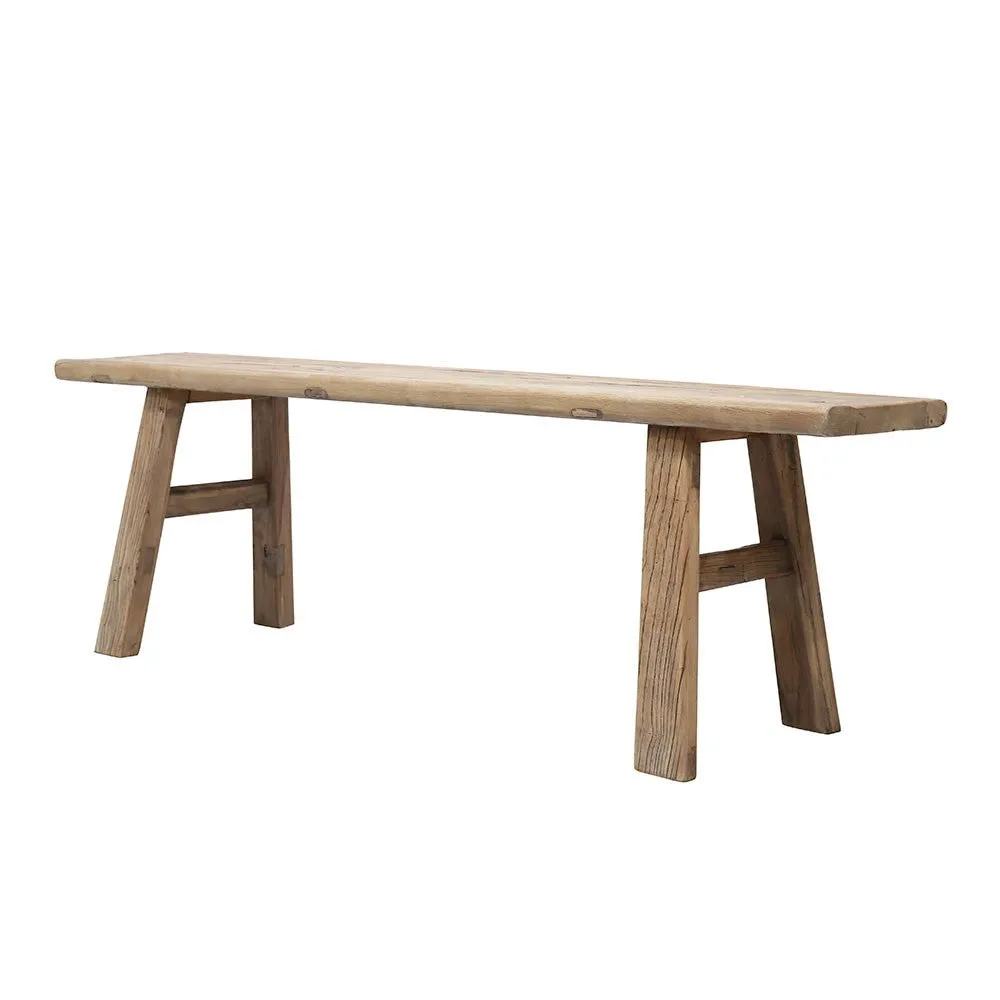 Reclaimed elm wood bench seat 160cm