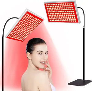 Red Light Therapy for Body and Face & Infrared Light Therapy Lamp - 150pcs 660nm Red   150pcs 850nm Near-Infrared LED Panel with Adjustable Stand, Clinical Grade Home Skin and Muscle Support Device