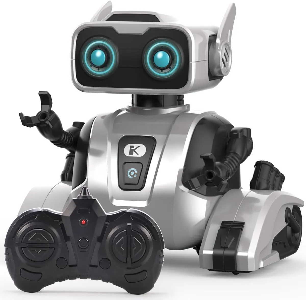 REMOKING Robot Toy, STEM Remote Control Robot Toys for Kids, Educational Intelligent RC Robots with Dance, LED Eyes, Interactive Smart Robot Toys Gifts for Boys Girls Kids 3 4 5 6 Years Old