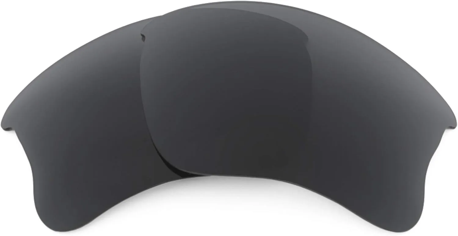 Revant Replacement Lenses for Oakley Flak Jacket XLJ sunglasses, UV Protection, Anti-Scratch and Impact Resistant, Non-Polarized Stealth Black