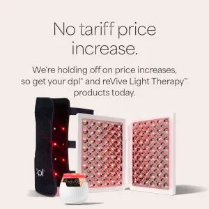 reVive Light Therapy GLO Acne Treatment for Face, Red and Blue Light Therapy LED Wand