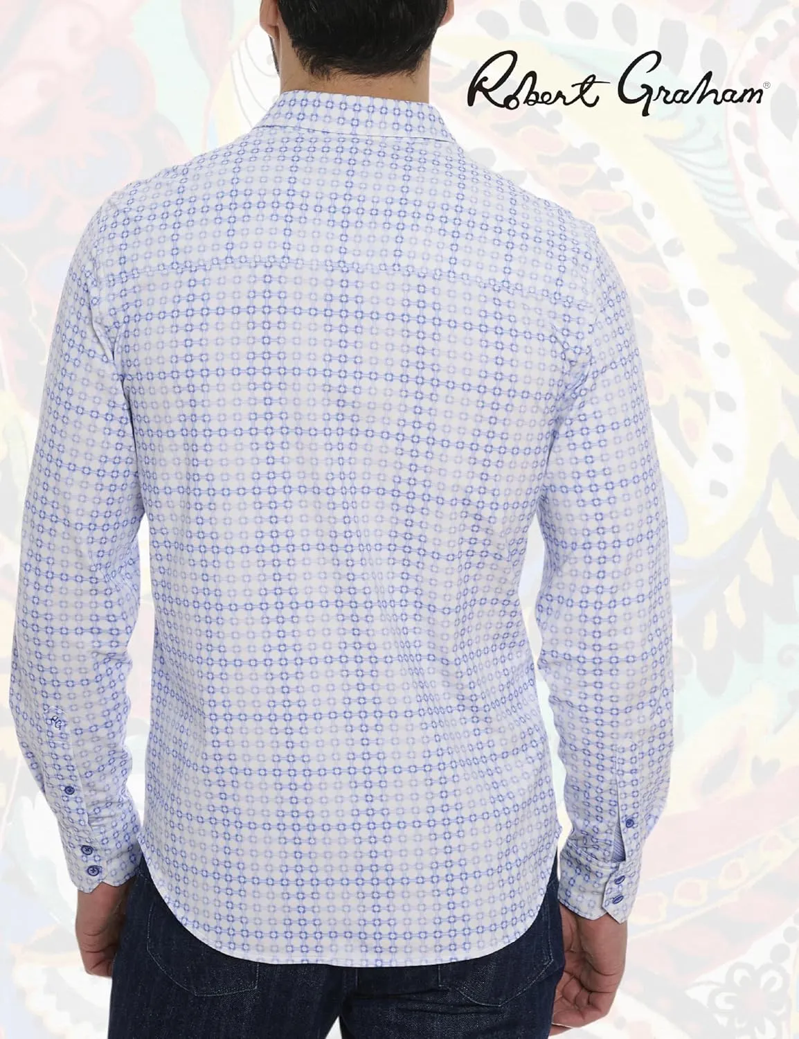 Robert Graham Men's Port of Call Long Sleeve Knit Button Down Shirt