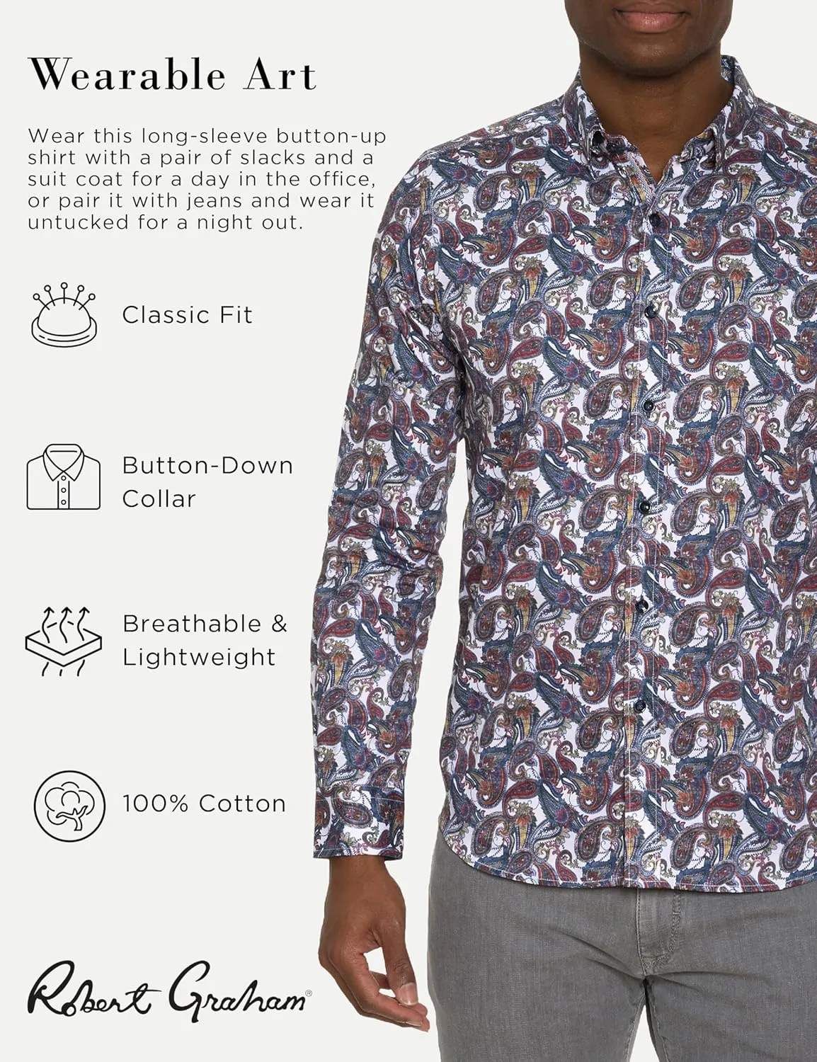 Robert Graham Men’s Sabir Long-Sleeve Button-Down Shirt