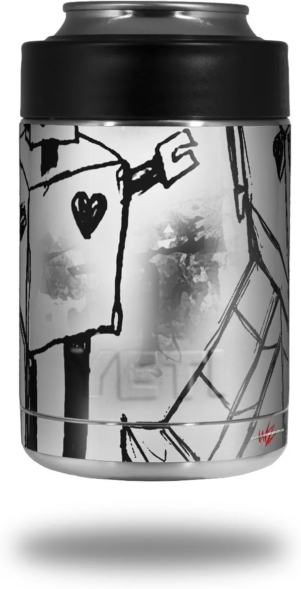 Robot Love - Decal Style Skin Wrap fits Yeti Rambler Colster and RTIC Can (Cooler NOT Included)
