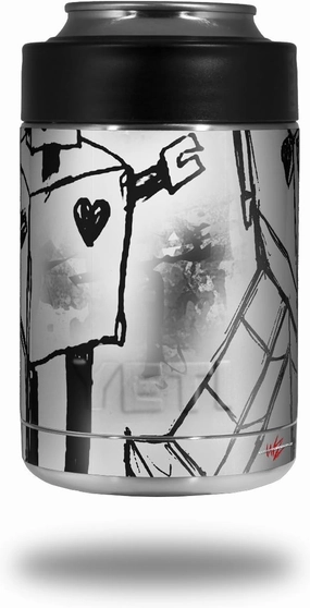 Robot Love - Decal Style Skin Wrap fits Yeti Rambler Colster and RTIC Can (Cooler NOT Included)