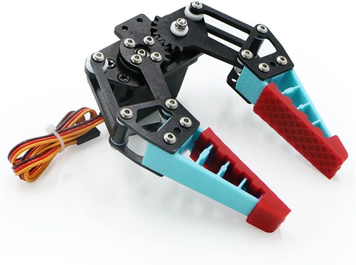 Robotic Arm Bracket Kit Flexible Robot Claw, Bionic Flexible Mechanical Arm Finger with Silicone Gripper Software Adaptive Servo Control Robot Hand (Size : with Silicone)