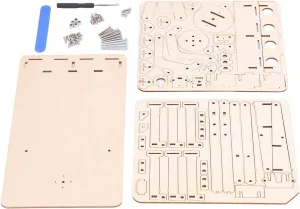 Robotic Arm Kit, Robot Building Toy Hydraulic Wooden Mechanical Model Tool Science Kits & Toys Set for Teaching DIY Interest in Birthday Gifts