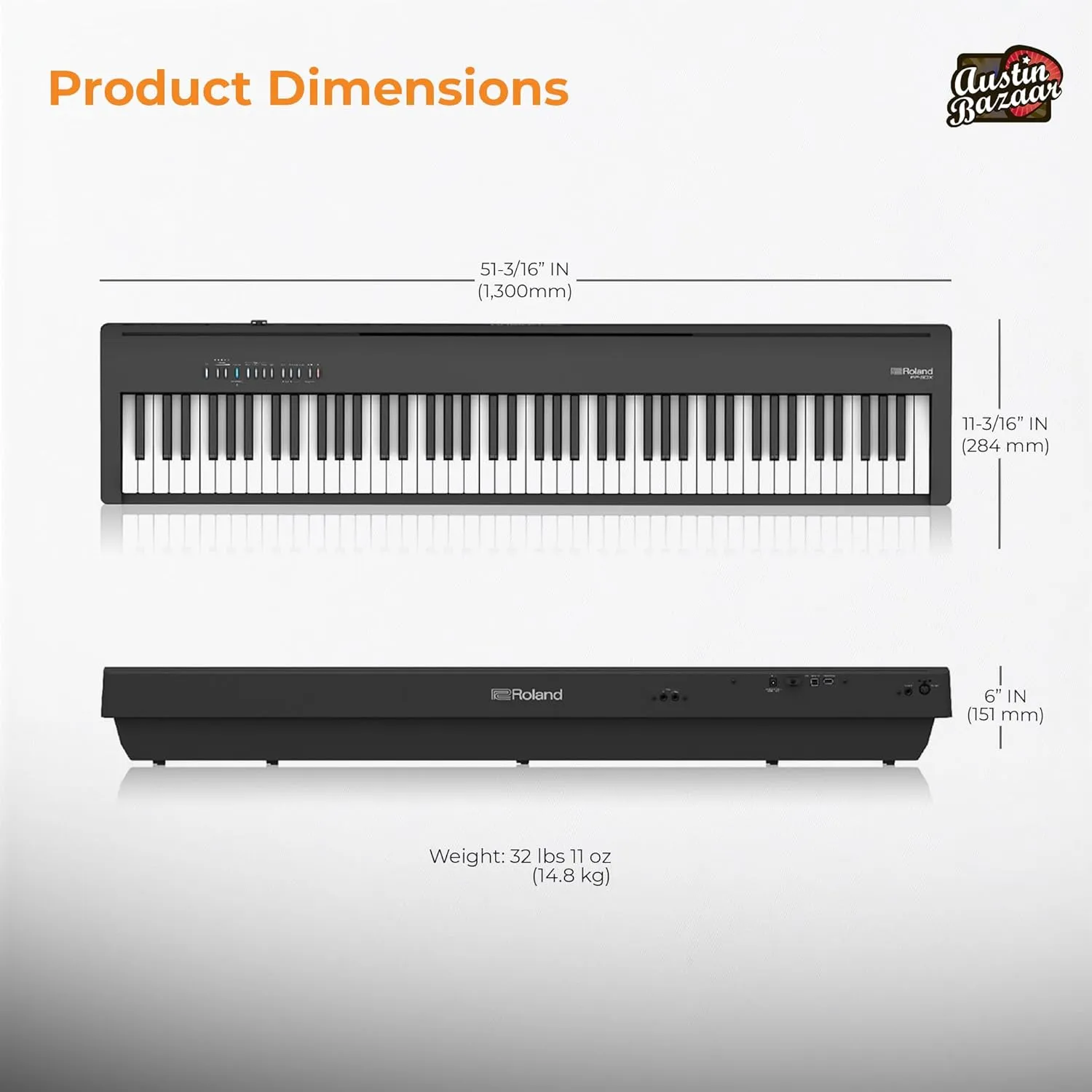 Roland FP-30X 88-Key Digital Piano - Black Bundle with Adjustable Stand, Bench, Sustain Pedal, Online Piano Lessons, Instructional DVD, and Austin Bazaar Polishing Cloth