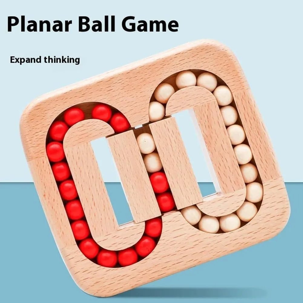 Rotating Magic Bean Fingertip Toy Wood Puzzles, Wooden Spinning Magic Cube to Relieve Stress Anxiety for Adults, Fidget Puzzles Interactive, Funny Bean Brain Teaser Sensory Puzzles(2PCS Wooden Beads)