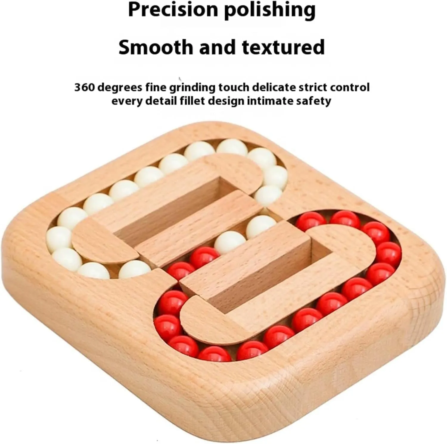 Rotating Magic Bean Fingertip Toy Wood Puzzles, Wooden Spinning Magic Cube Toys, Funny Bean Brain Teaser Sensory Puzzles, Interactive Rotating Puzzles Cube for Adults (2PCS,Wooden Beads)