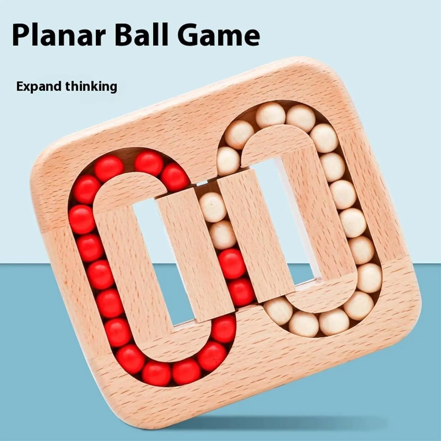 Rotating Magic Bean Fingertip Toy Wood Puzzles, Wooden Spinning Magic Cube Toys, Funny Bean Brain Teaser Sensory Puzzles, Interactive Rotating Puzzles Cube for Adults (2PCS,Wooden Beads)