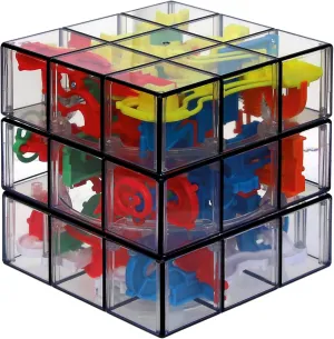Rubik’s Perplexus Fusion 3x3 Gravity 3D Maze Game Brain Teaser Puzzle Ball | Anxiety Relief Items Cool Stuff | Sensory Toys for Adults & Kids Ages 8 