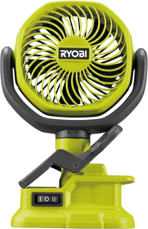 RYOBI RCF18-0 18V ONE  Cordless 10cm Clamp Fan (Bare Tool) Hyper Green