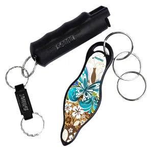 Sabre Pepper Spray & MUNIO Portable Self Defense Kubotan Keychain Pack, Quick Release Keychain Spray, TSA Approved Kubotan - Self Protection Essentials, Easy-to-Use for Safety