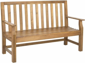 Safavieh Patio Collection Edwin Adirondack Acacia Wood Bench