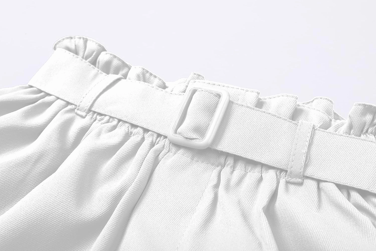 SANGTREE Girl's Casual Ruffled Paperbag Waist Shorts, 3 Years - Women 3XL