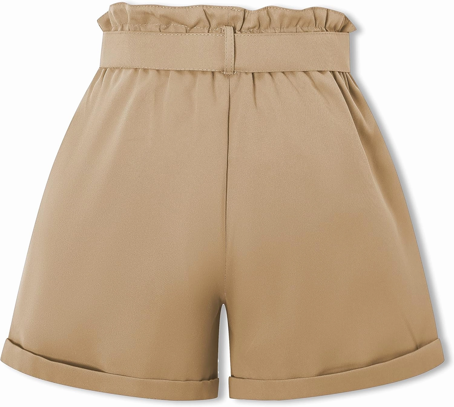 SANGTREE Girl's Casual Ruffled Paperbag Waist Shorts, 3 Years - Women 3XL