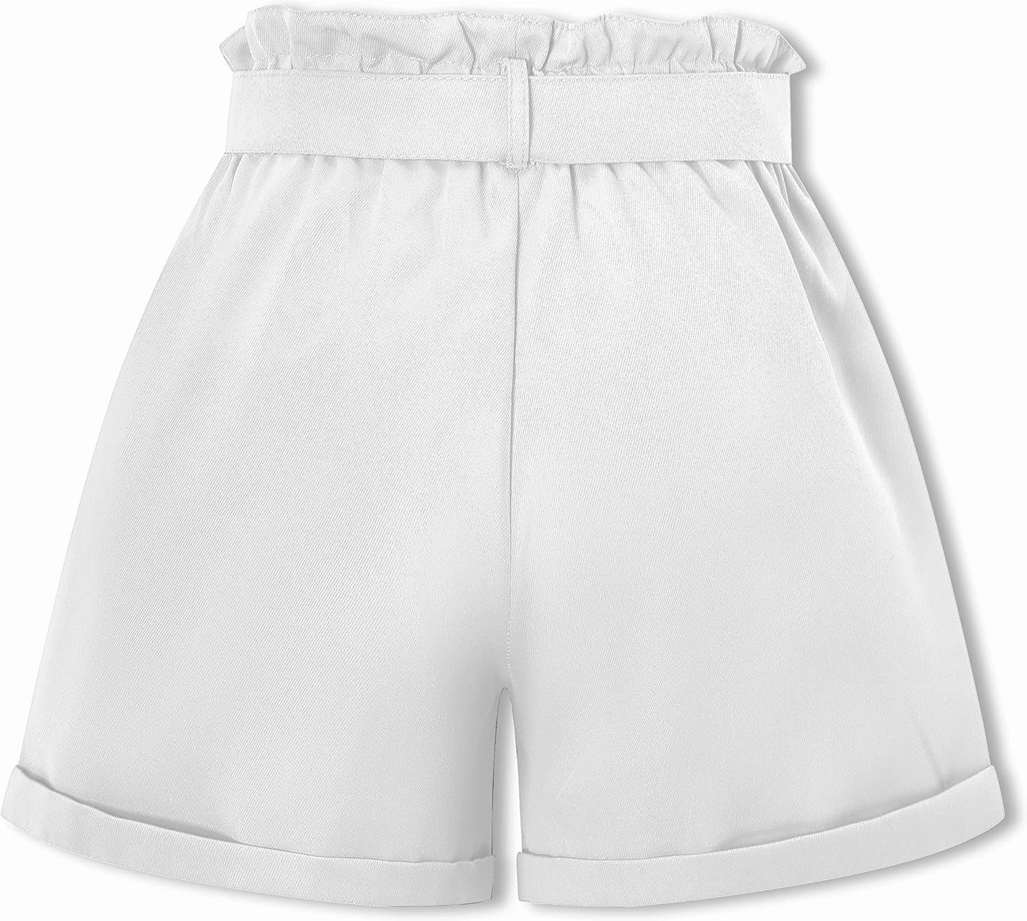 SANGTREE Girl's Casual Ruffled Paperbag Waist Shorts, 3 Years - Women 3XL