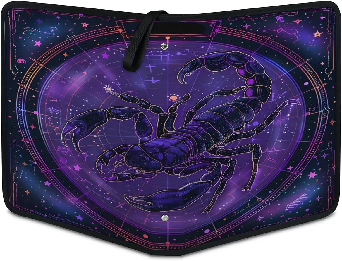 Scorpio 3 Ring Trading Zipper Binder Strap, Trading Card Binder 9 Pocket, 900 Pockets Card Holder with 50 Removable Sleeves for Game Cards