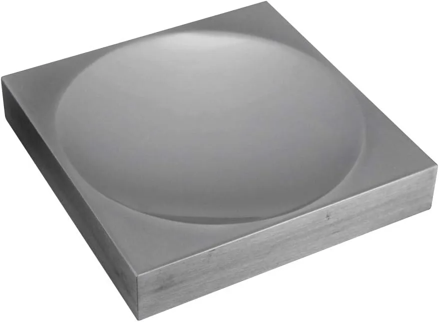 SE 2-in-1 Bench and Dapping Block for Metalworking - 4x4x3/4 Inch Carbon Steel - JT34444DB