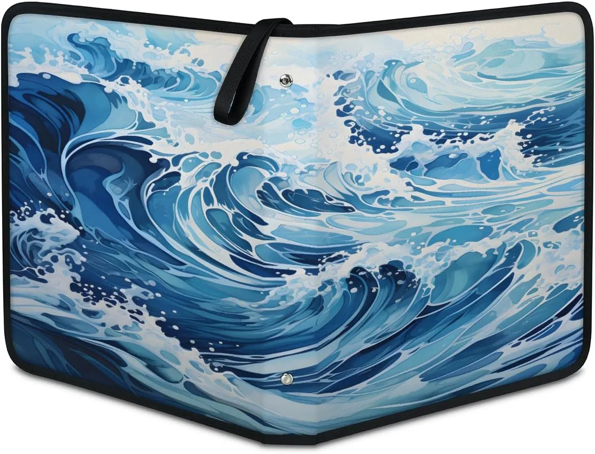 Sea Swell 3 Ring Trading Zipper Binder Strap, Trading Card Binder 9 Pocket, 900 Pockets Card Holder with 50 Removable Sleeves for Game Cards