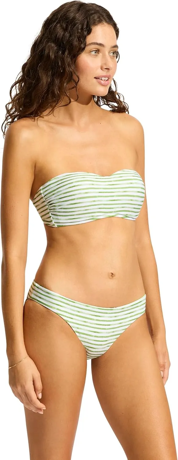 Seafolly Women's Standard Soft Cup Bustier Bandeau Bikini Top Swimsuit