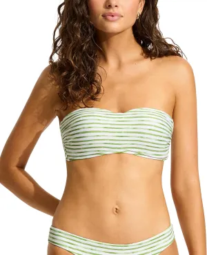 Seafolly Women's Standard Soft Cup Bustier Bandeau Bikini Top Swimsuit